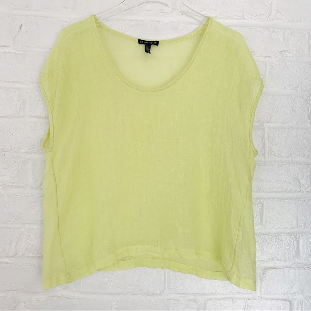 Eileen Fischer Organic Linen Top - Picture 3 of 5
